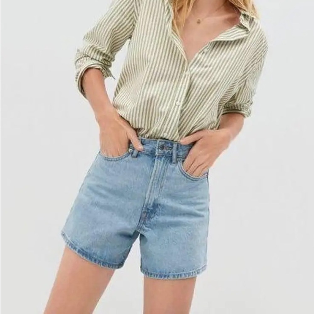 Everlane Size 25 A-Line Denim Shorts in powder blue